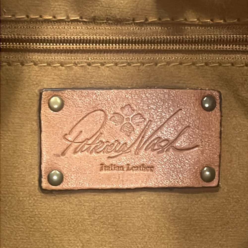 Patricia Nash Tan Leather Hobo with Stud Accents - Picture 4 of 16